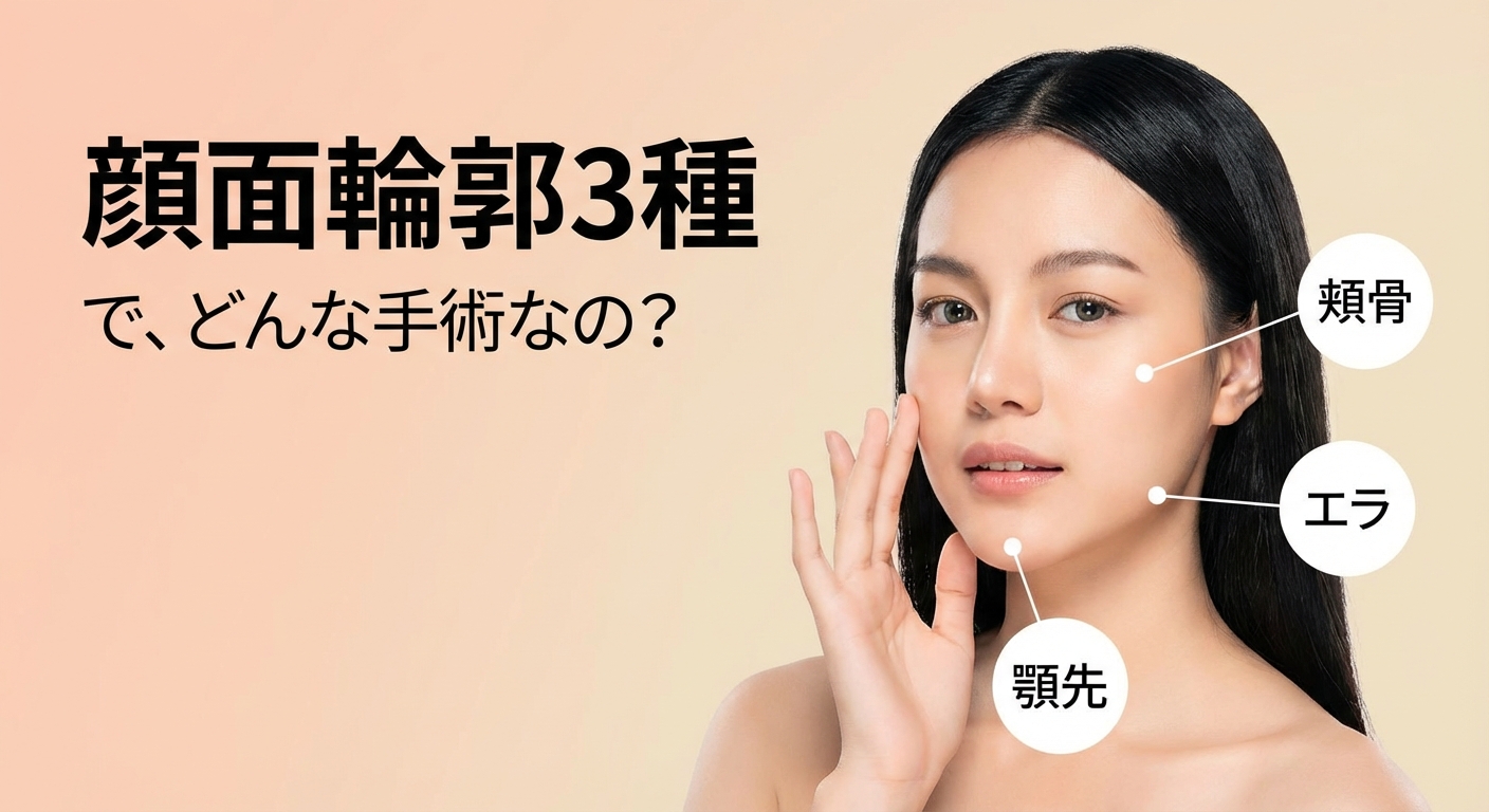小顔になりたい人必見！輪郭3点セット（顎先・エラ・頬骨）を徹底解説